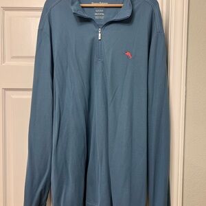 Tommy Bahama Island Zone Supima Men's Blue Half-Zip Sweater 3XLT
